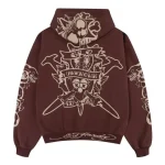 Ed Hardy X Glo Gang Glo Dagger Full Zip Hoodie