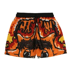 Glo Gang Almighty Sun Flames Black Trunks