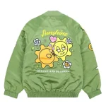 Glo Gang Satin Bomber Jacket (Vintage Green)