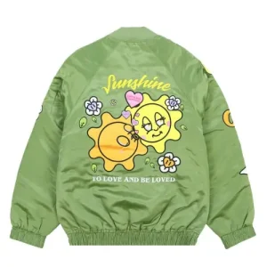 Glo Gang Satin Bomber Jacket (Vintage Green)