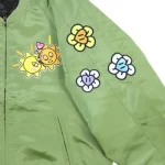 Glo Gang Satin Bomber Jacket (Vintage Green)