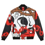 Glo Gang Skull Bomber Jacket (Blue)