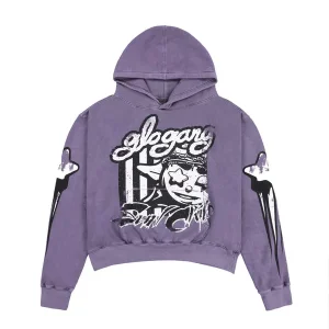 Glo Gang Sun Child Flag Hoodie (Purple)