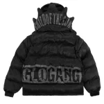 Glocler Flare Collar Puffer Jacket (Black)