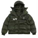 Glocler Flare Collar Puffer Jacket (Black)