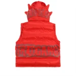 Glocler Flare Collar Puffer Jacket Red