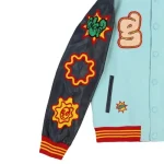 Glorious Galaxy Varsity Jacket (Turquoise)