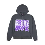 Glory Boyz Zip Up Hoodie (Faded Blue)