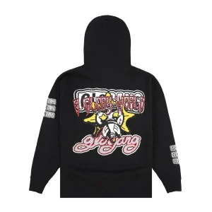 Scattered Glo Gang Zip Up Hoodie (Black