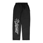 Glo Gang Records Straight Leg Sweatpants Black